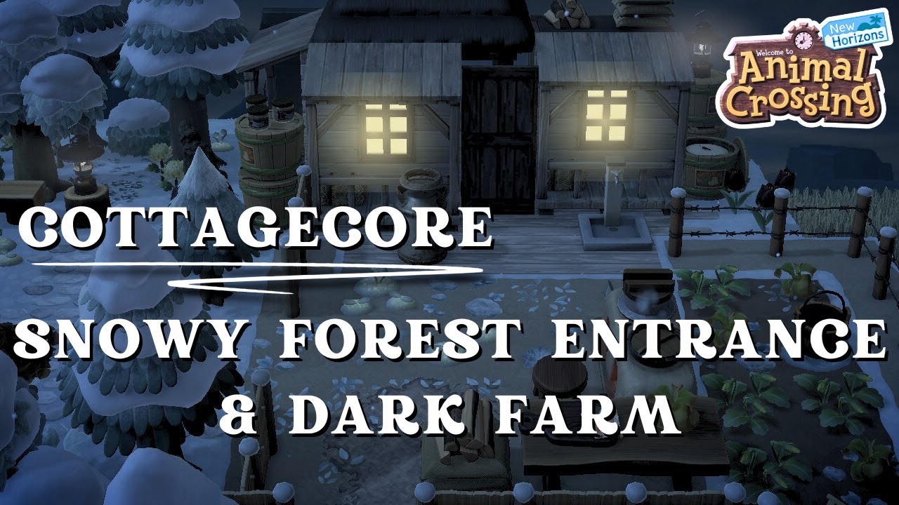 cottagecore forest entrance & dark farm | ❄ acnh speedbuild