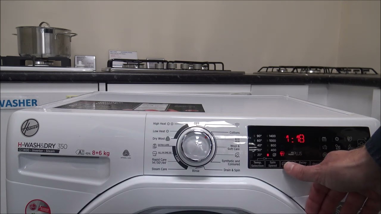 Hoover H3DPS4866TAM6 1400 Spin 8 + 6 Kg Washer Dryer