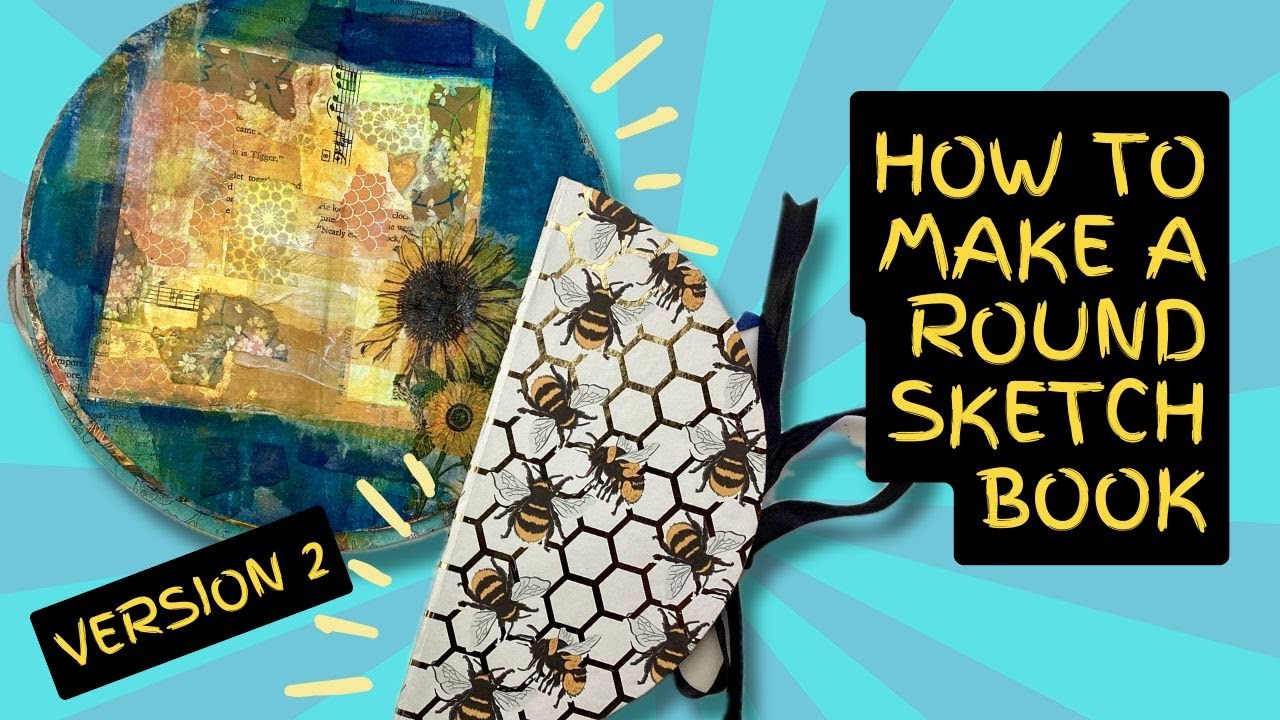 How to make a round sketch book or journal | method 2