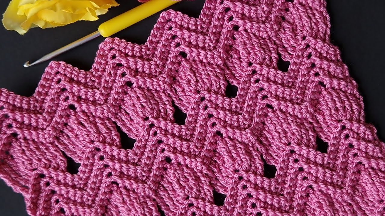 HOW TO CROCHET LACY CABLE STITCH FOR SCARF, SHAWLS, DRESSES | STEP BY STEP TUTORIAL