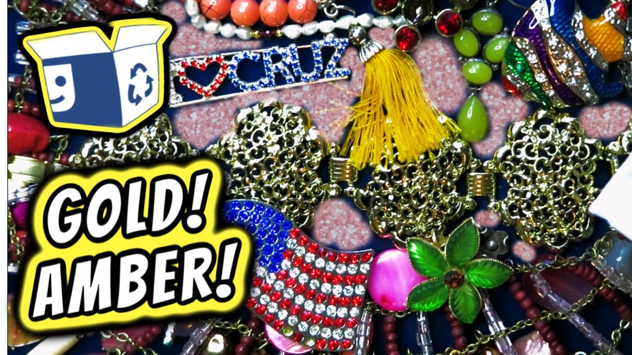 GOLD! Shop Goodwill Blue Box Jewelry Unboxing | 5 Pounds Jewelry Jar Haul to Resell on Ebay