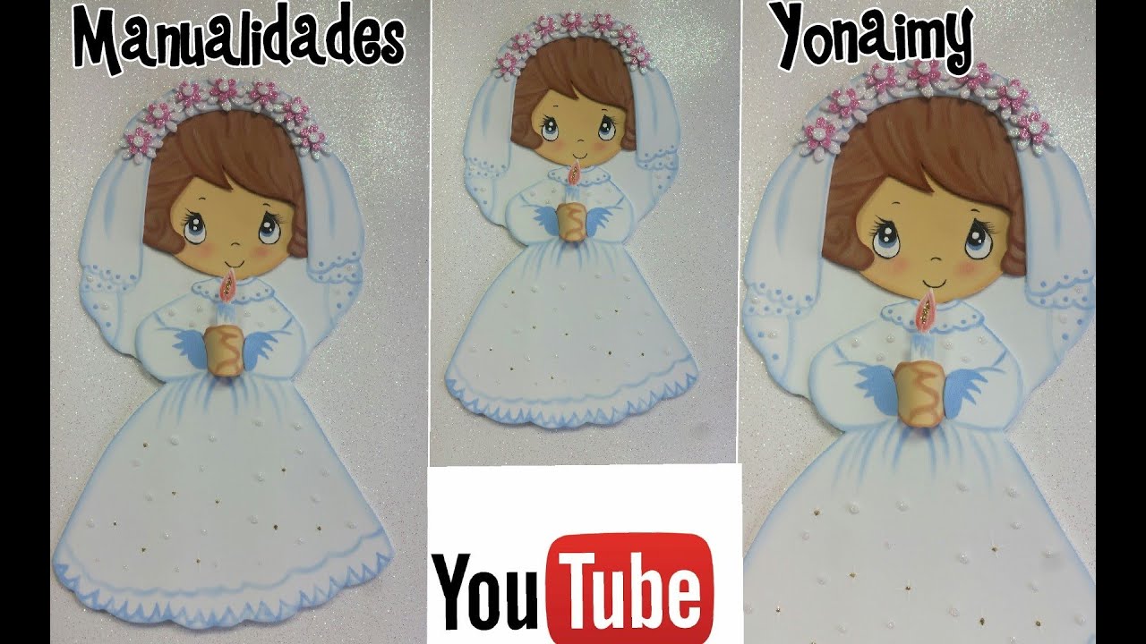 MUÑEQUITA DE PRIMERA COMUNION PARA CENTROS DE MESA
