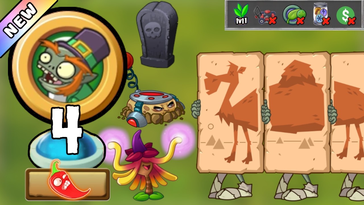 PvZ2 - Luck o' the Zombie 2026 Level 4 Easy [Plants Lvl 1 & No Premium] + DOWNLOAD