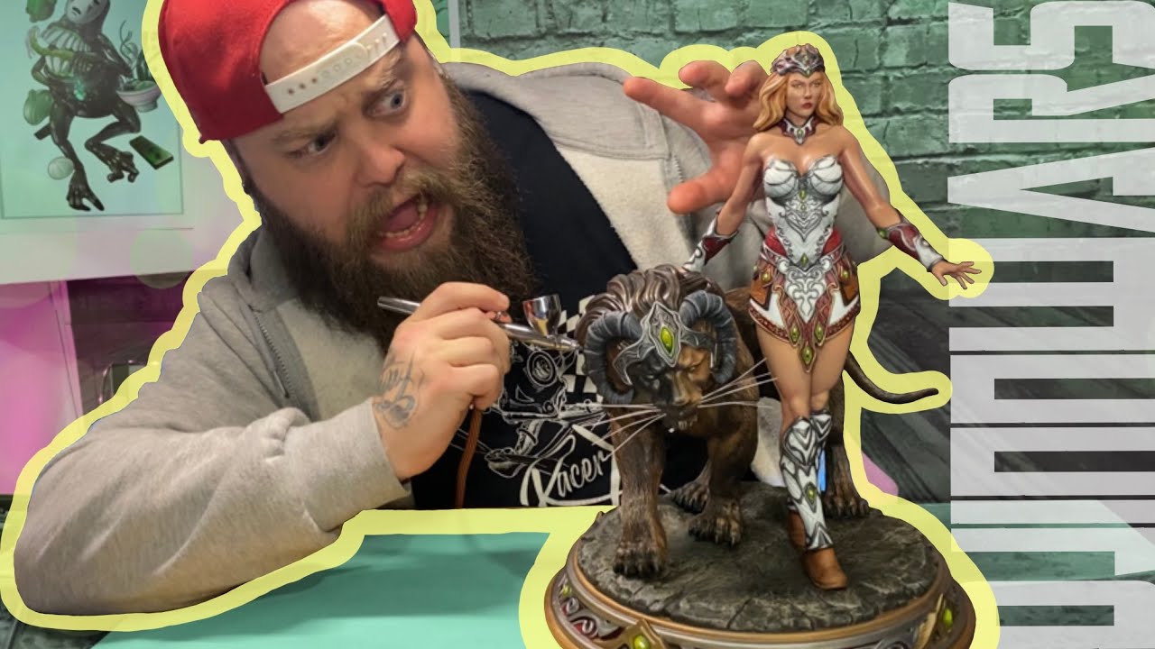I Painted a 3d Printed Djinn and her Pet