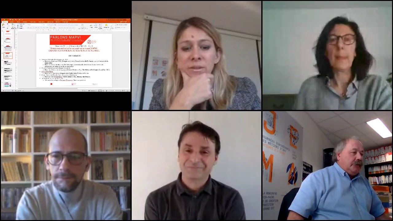 Parlons MAPV ! Entreprises métiers d'art & patrimoine vivant - dispositifs financiers de soutien