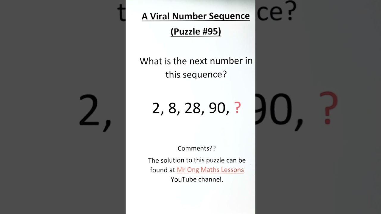 A Viral Number Sequence (Puzzle #95). #logicpuzzles