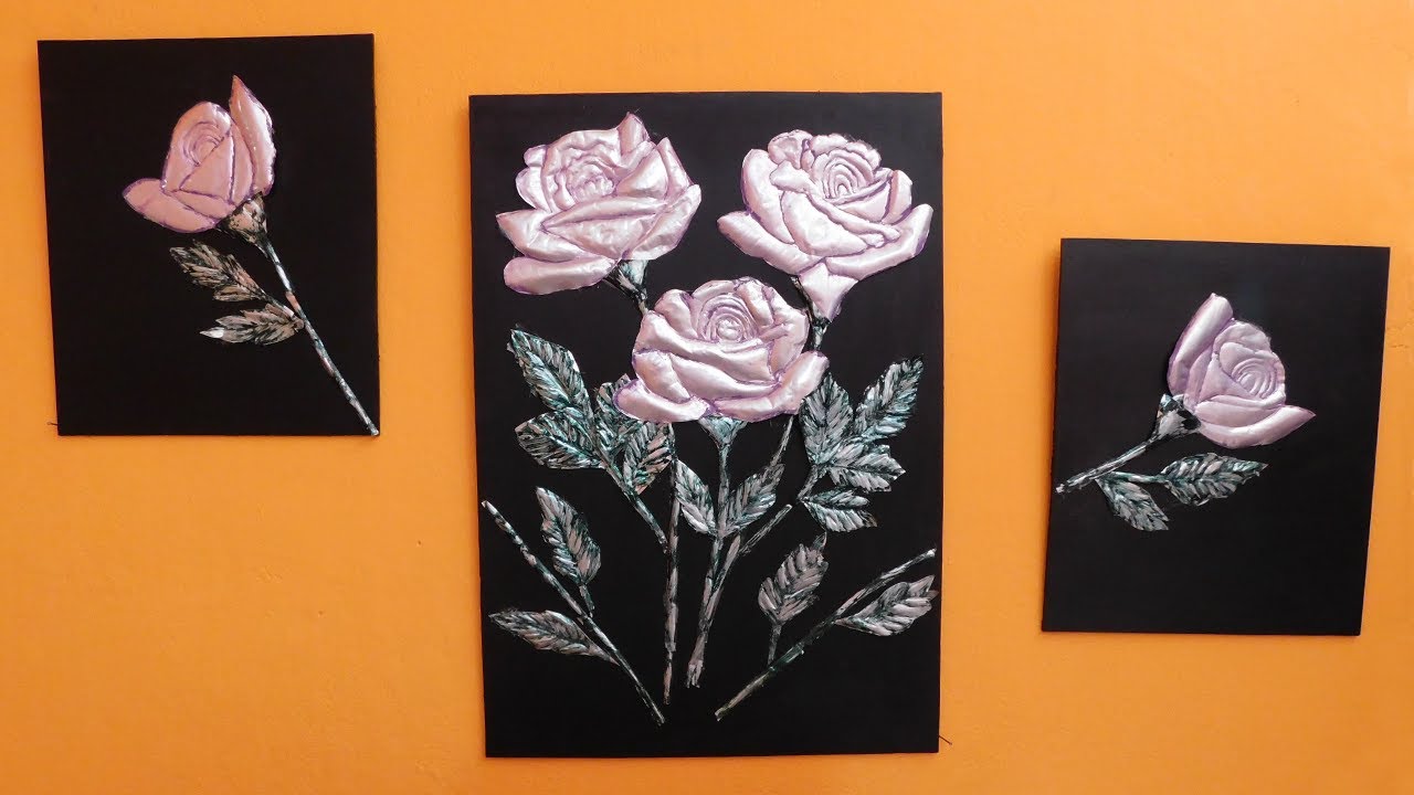 Cuadro de ROSAS hecho con LATAS de ALUMINIO - #Reciclaje
