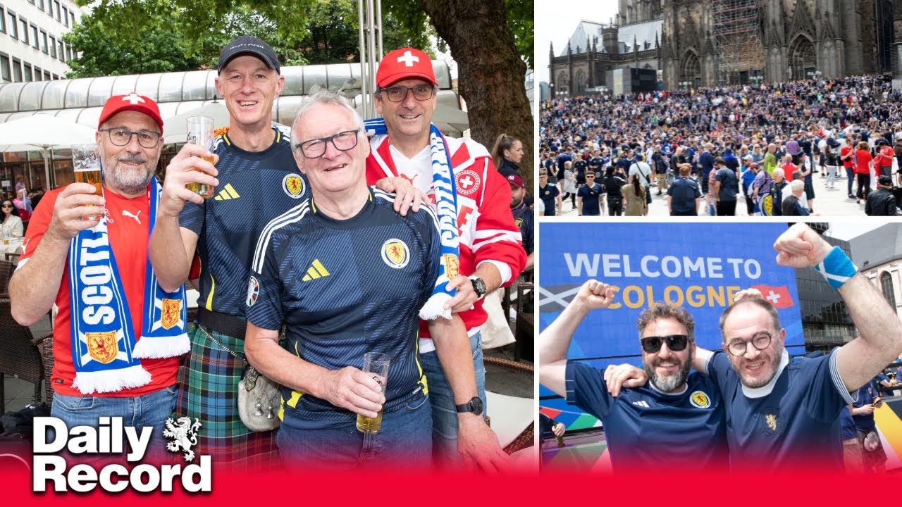 Scotland at Euro 2024: Tartan Army out in force in Cologne as Switzerland match edges closer
