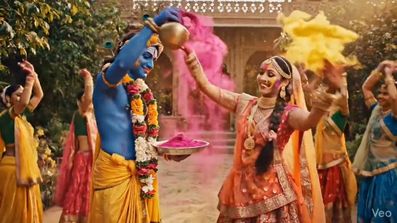 राधा और कृष्ण का बहुत ही मनमोहक होली गीत। Radha and Krishna holi love song । राधा कृष्ण प्रेम गीत।