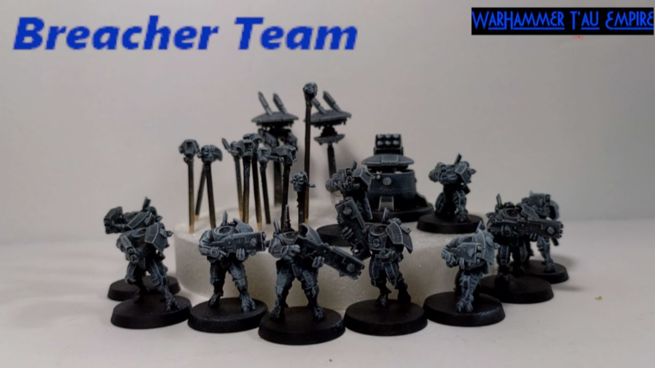painting Tau Empire Army: Warhammer 40k (Breacher team) 01