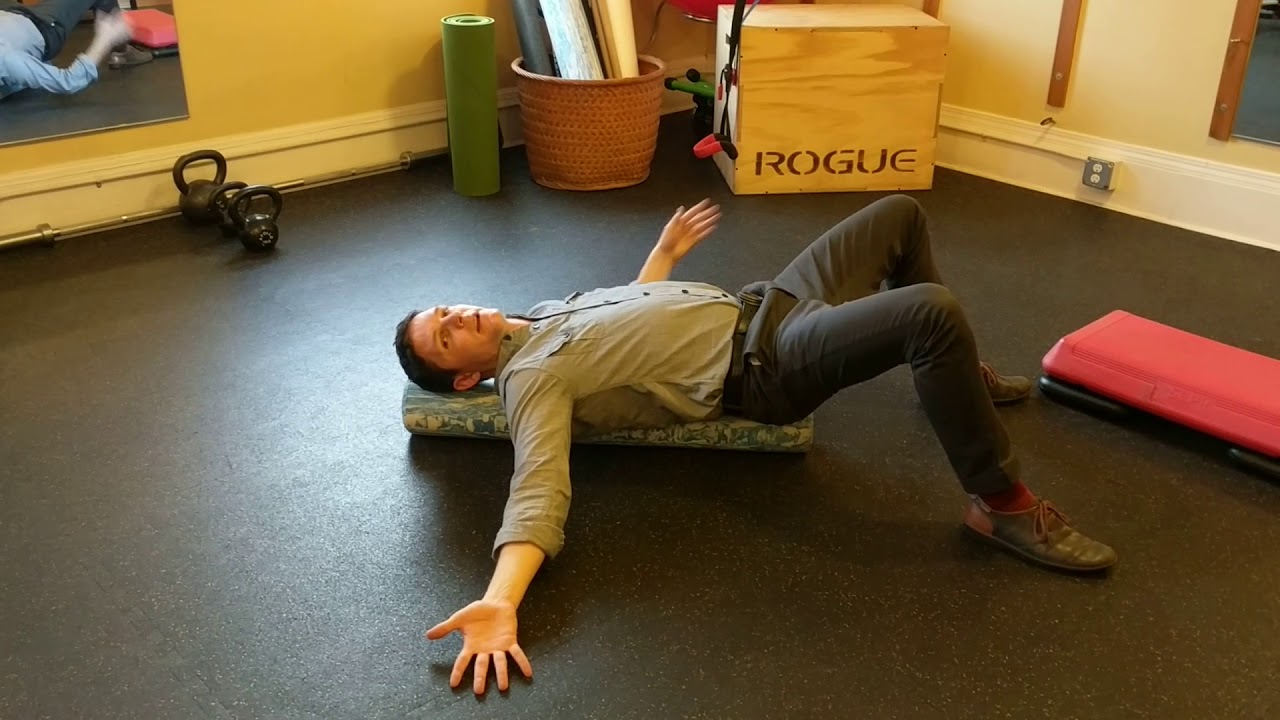 Brachial Fascial line stretch on foam roll