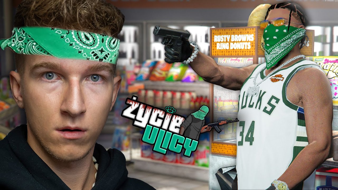GTA V ŻYCIE ULICY #2 - NAPADLIŚMY NA SKLEP💚