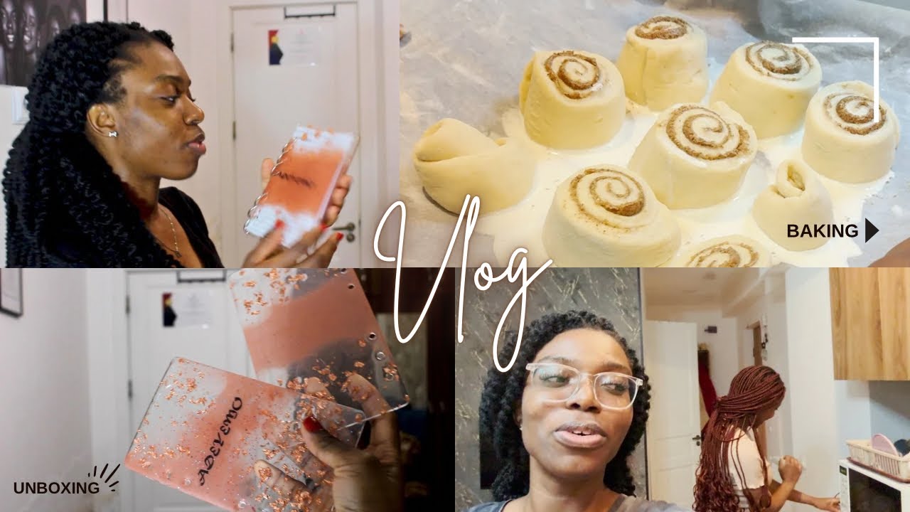 Vlog: My Sister Sent me the Cutest Resins | Cinnamon Rolls Baking Class