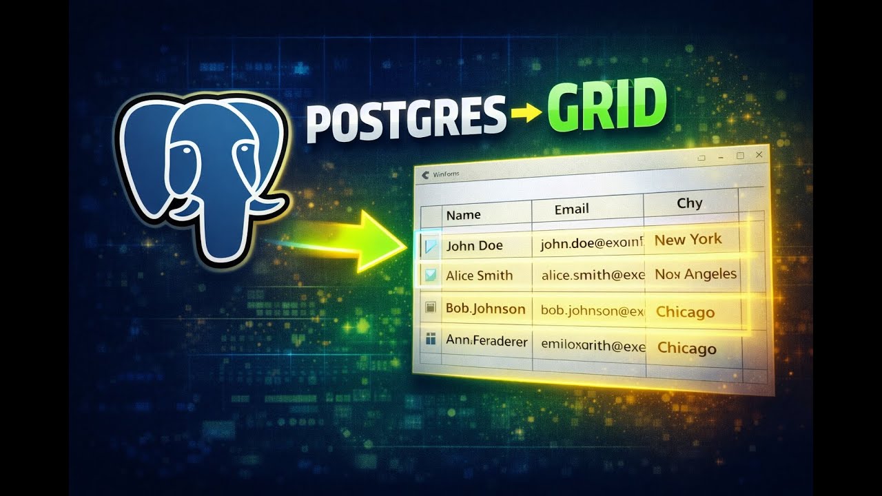 Подключение к PostgreSQL в DataGridView приложения WinForms #PostgreSQL #WinForms #CSharp