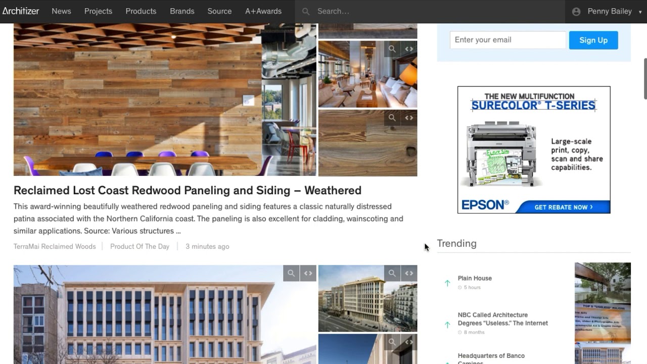 Member Profile: Product Features on Architizer (Manufacturers)