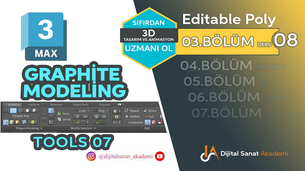 3ds Max I Modelleme I Graphite Modeling Tools I 008
