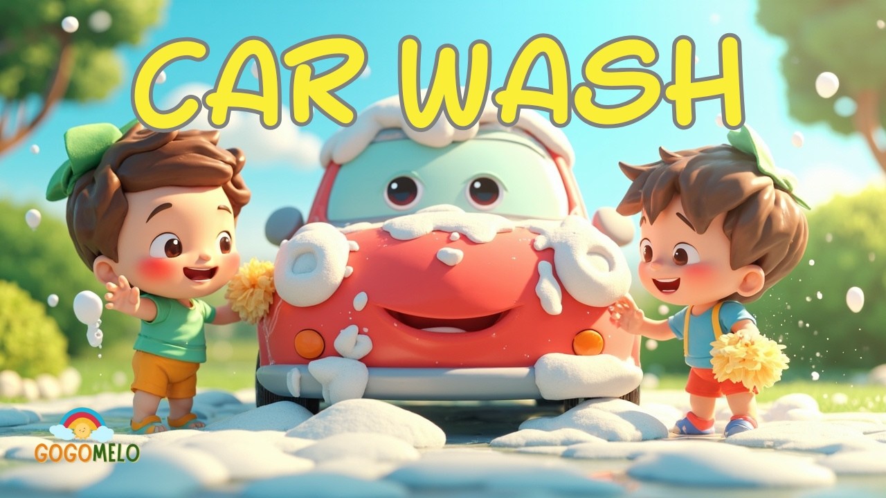 Learn Car Wash 🚗🧼 | Fun Cleaning Song for Kids | Toddler Learning Song