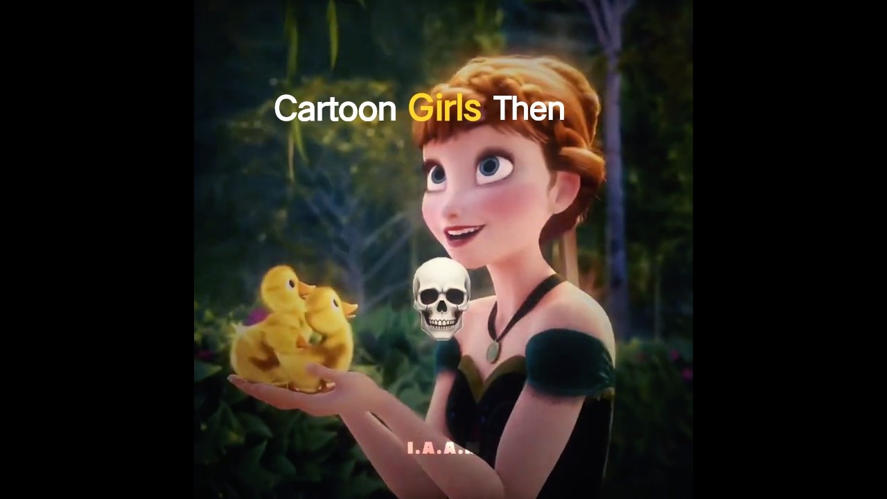 Cartoon Girls Now Vs Then 💀 | MONTAGEM RUGADA (Ultra Slowed) | #shorts