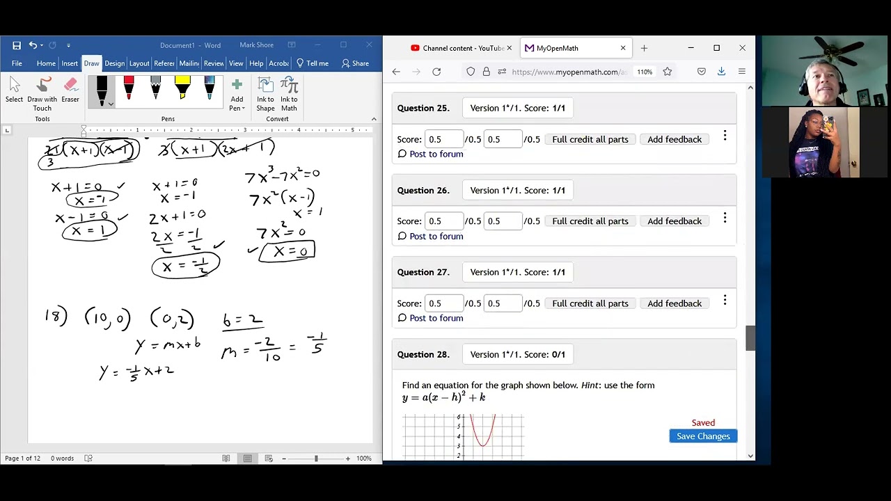 Algebra2 a few more