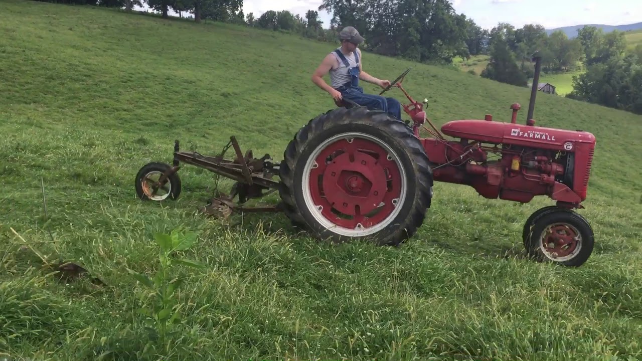 Mowing with the Super C and McCormick 25v Sickle Mower