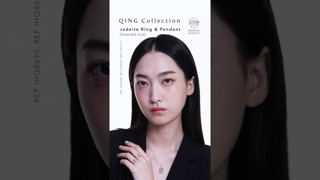 QING Collection Jadeite Ring and Pendant (Emerald Cut)
