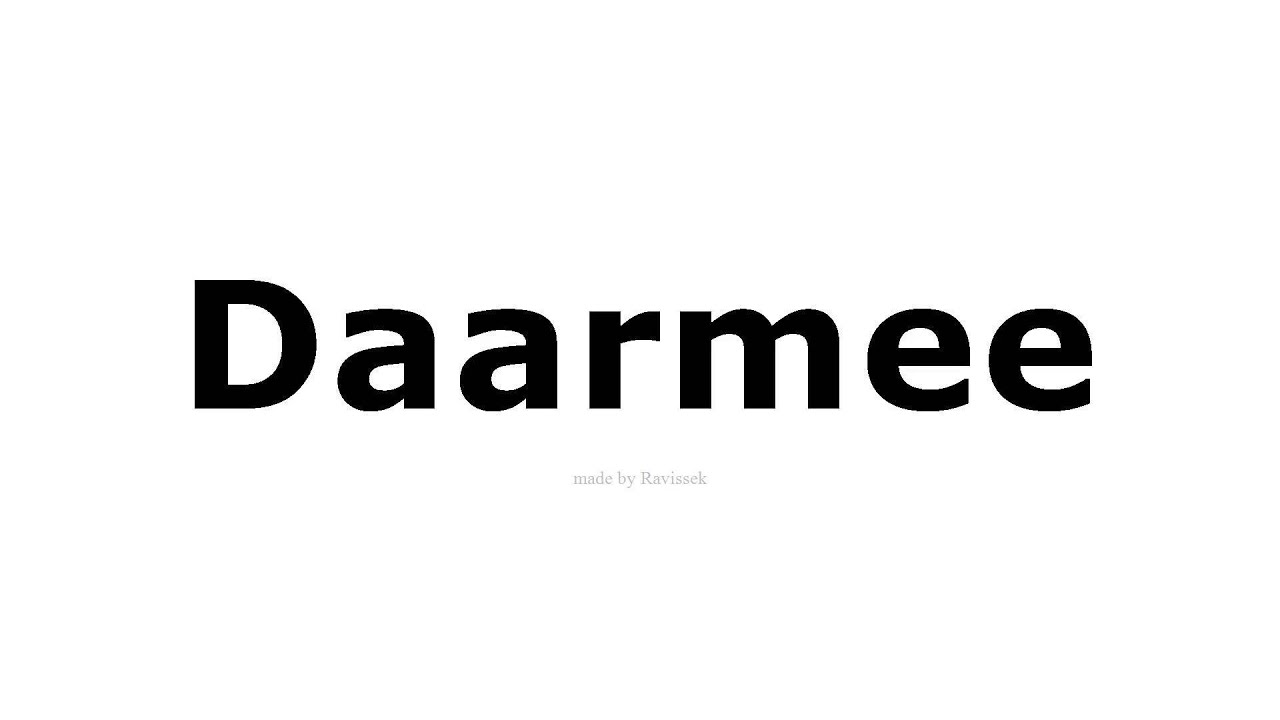 Uitspraak voor Daarmee