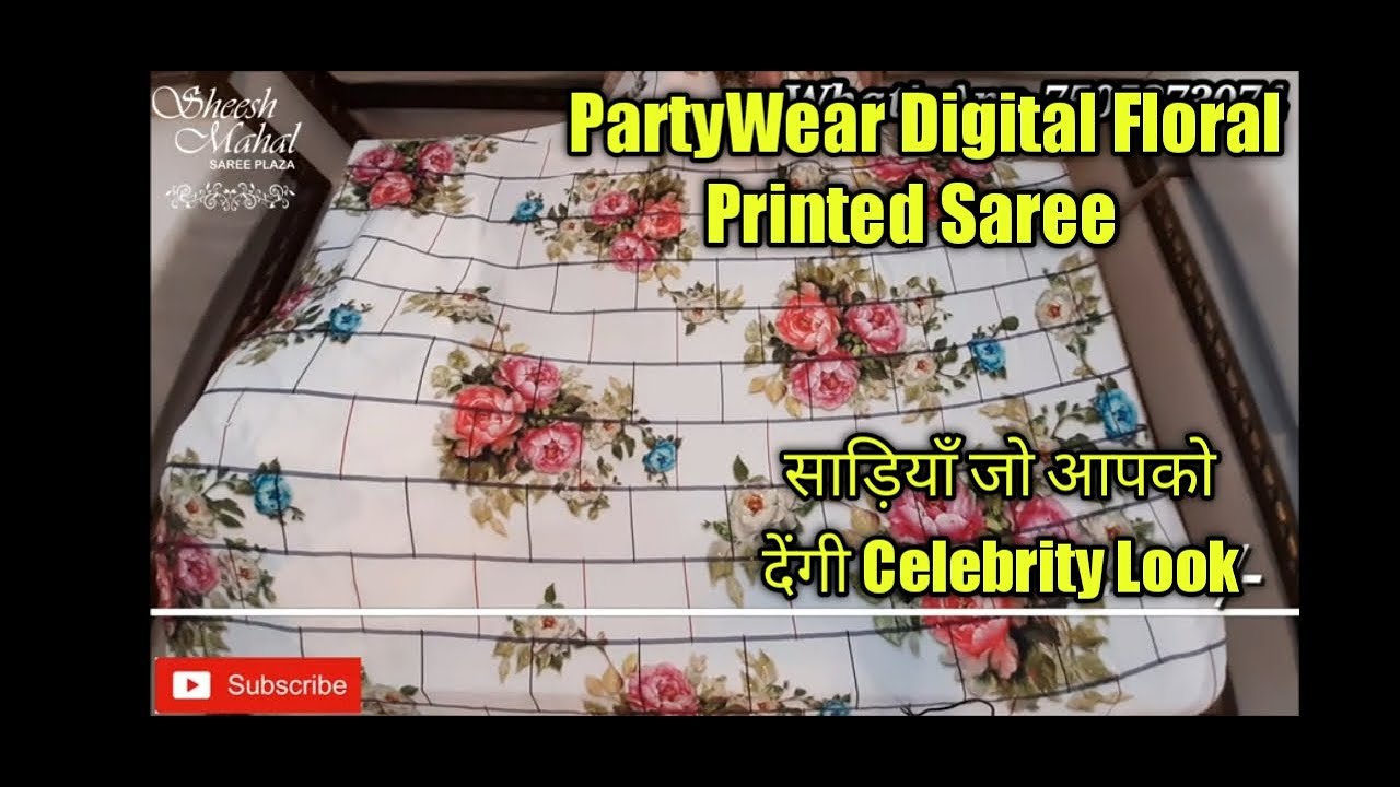 अदभुत, कोमल साड़ियाँ #designersaree #digitalprintsaree #floralprintsaree