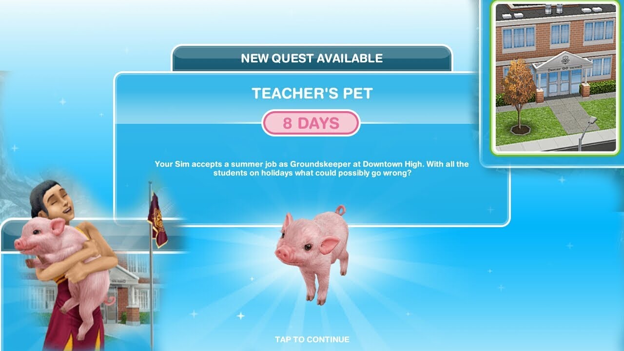 Simsfreeplay - Teacher's Pet Quest(Downtown High Update)