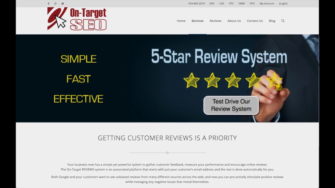 Customer Review System from On-Target SEO