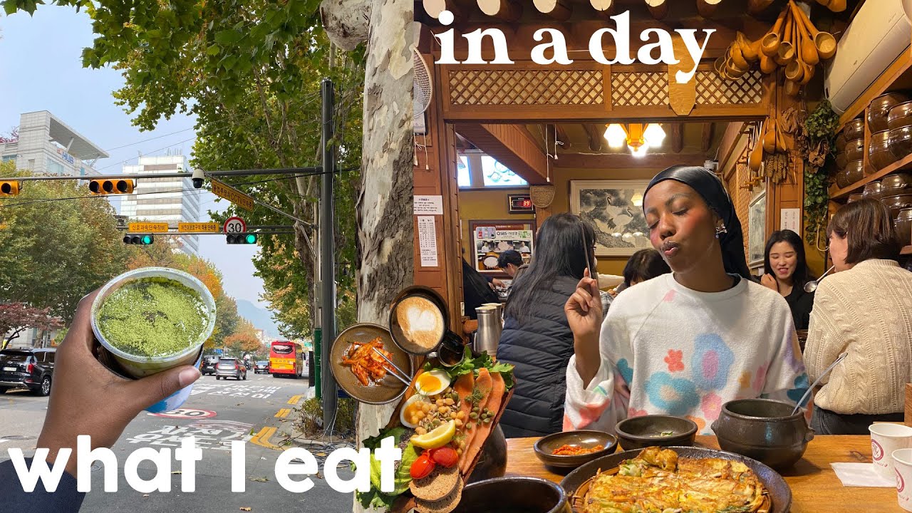 what I eat in a day in Séoul 🇰🇷🍣🥗🍱