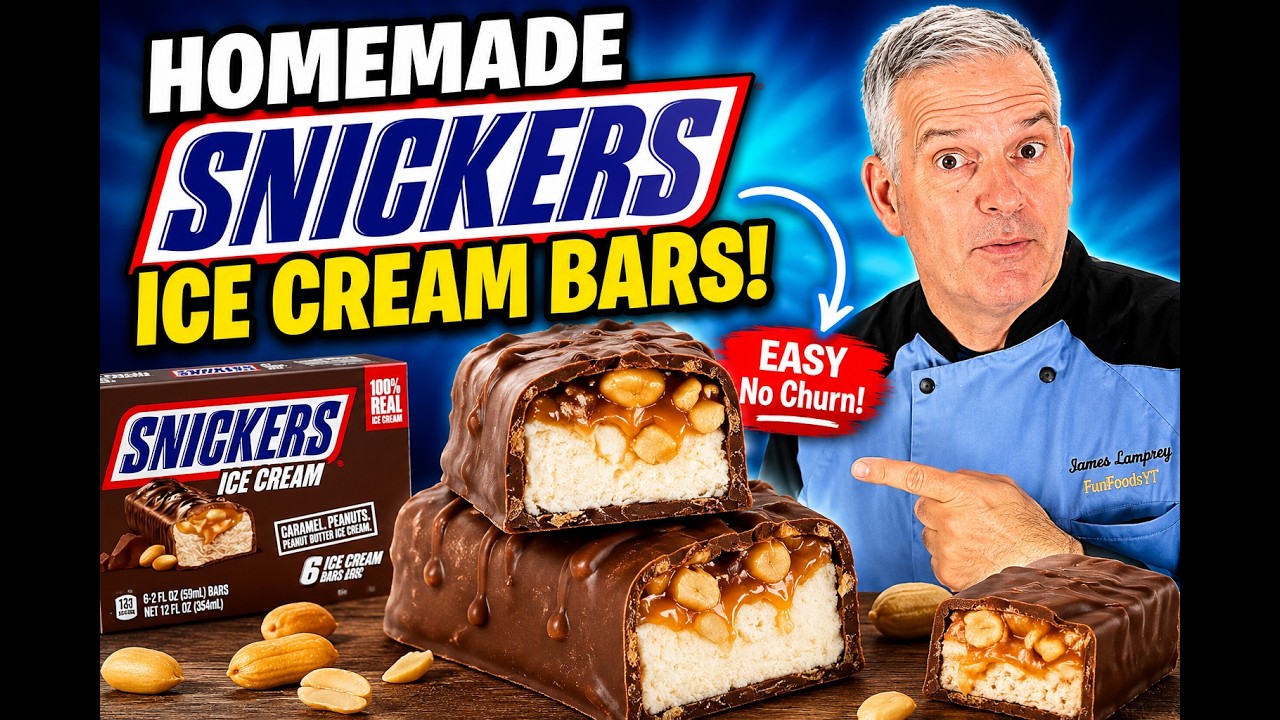 Homemade Snickers Ice Cream Bars: The Ultimate Dessert hack!