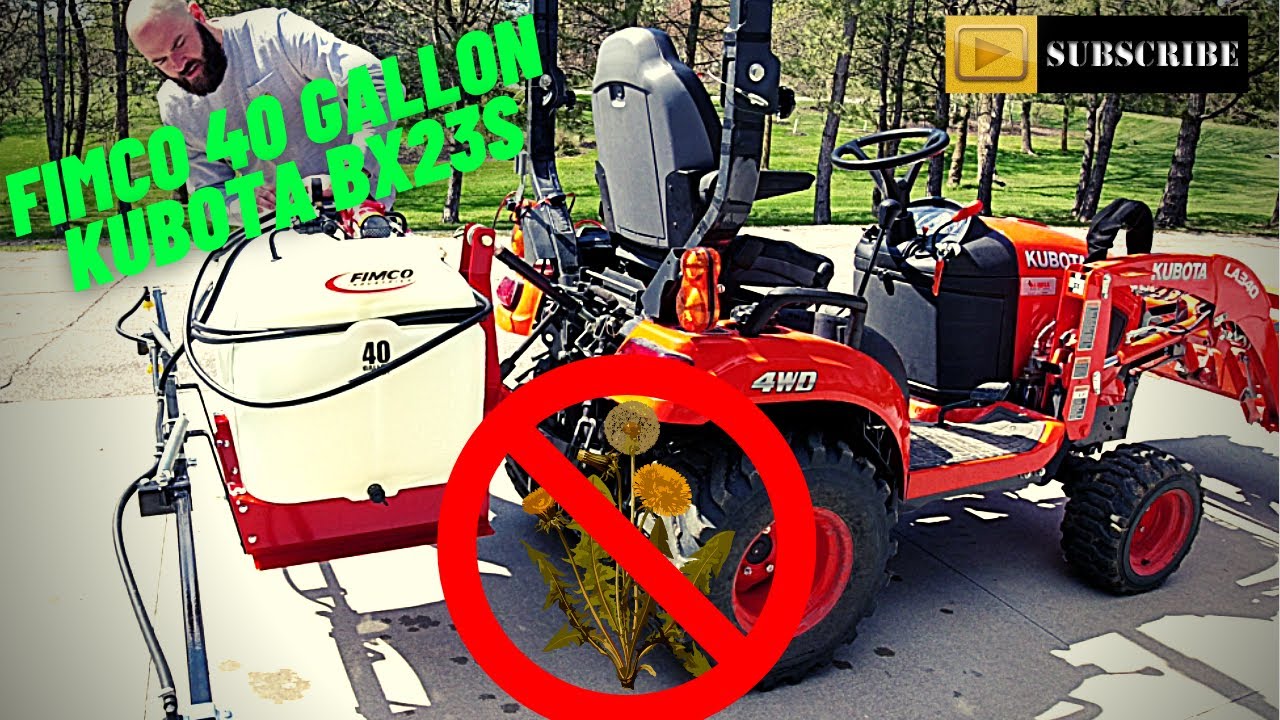 40-галлонный трёхточечный опрыскиватель Fimco на Kubota BX23s 2020 года! Сборка и использование!