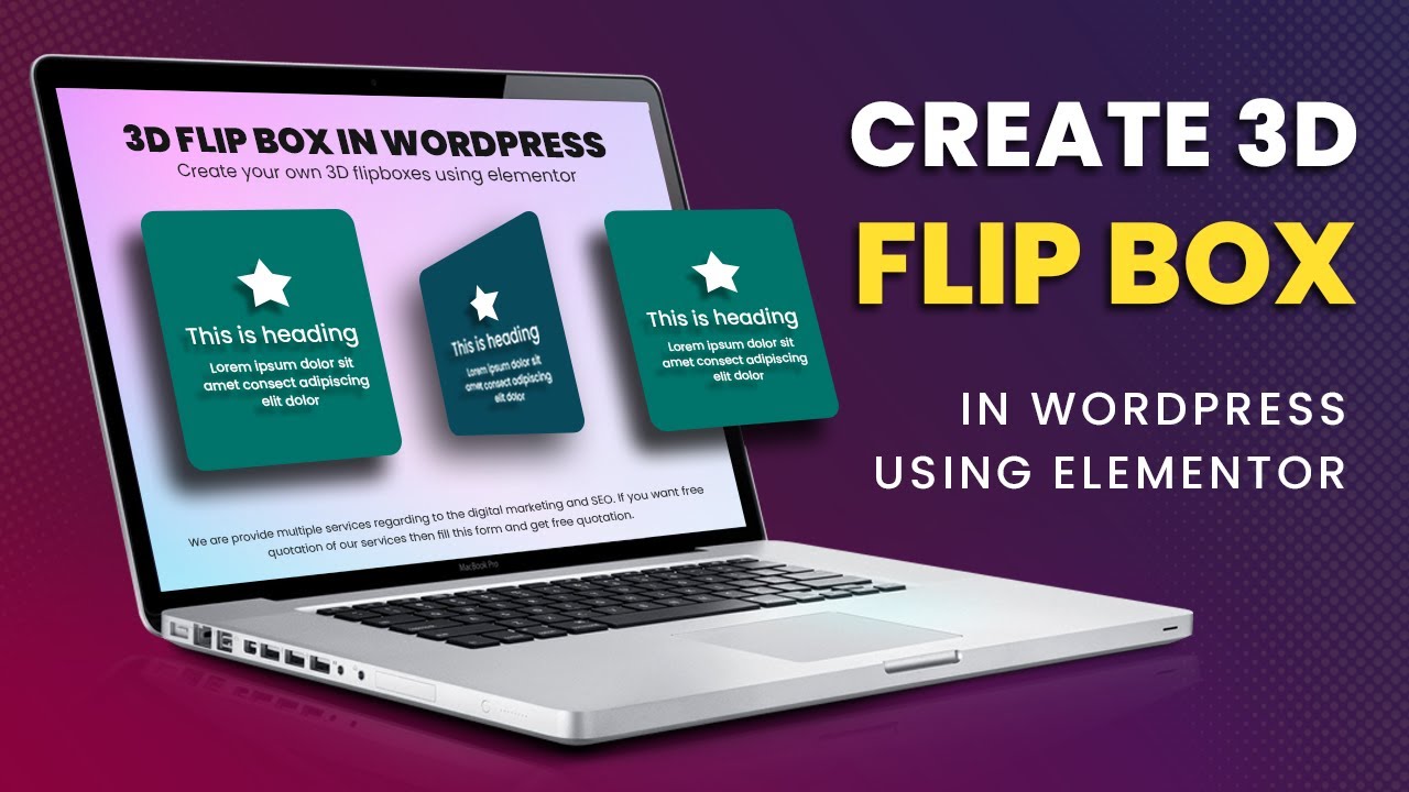 How to create 3D flip box in WordPress without plugin | How to Create FlipBox Effect using Elementor