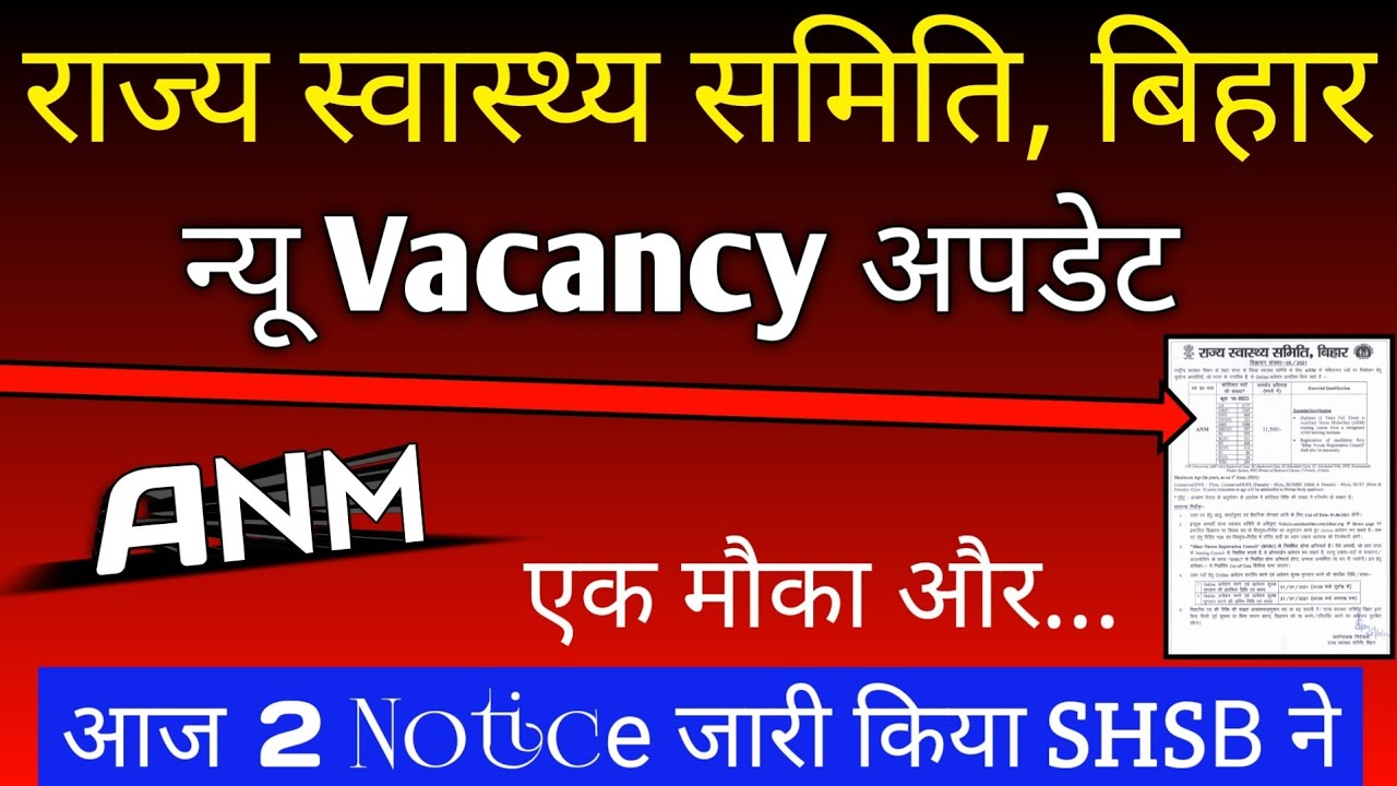 bihar anm new vacancy 2021 | bihar staff nurse latest news | bihar shsb vacancy 2021 | Devesh Deo
