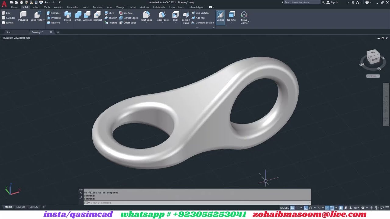 Нарисуйте простую 3D-модель, которая выглядит невозможной в AutoCAD