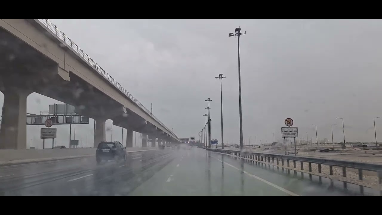  The rain has finally arrived in Qatar🥰