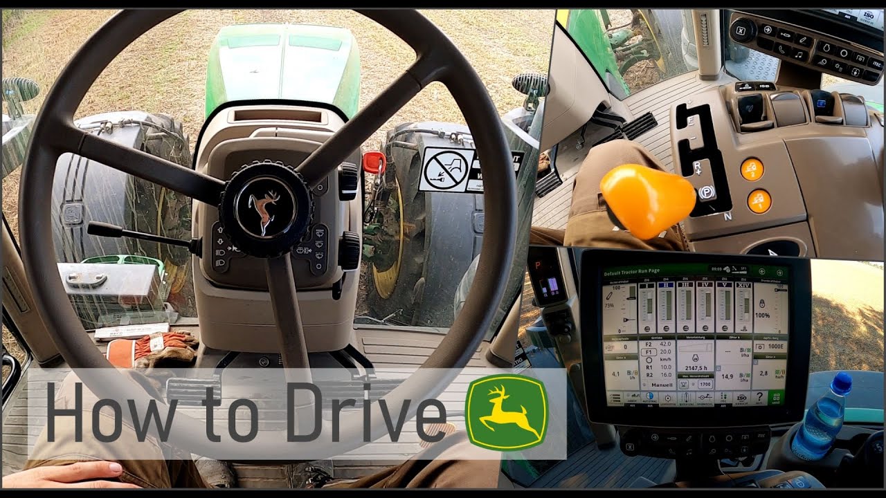 How to drive: John Deere 6R, 7R, 8R, 9R | Erklärung Bedienung | PowerShift & Bordcomputer | Part 1