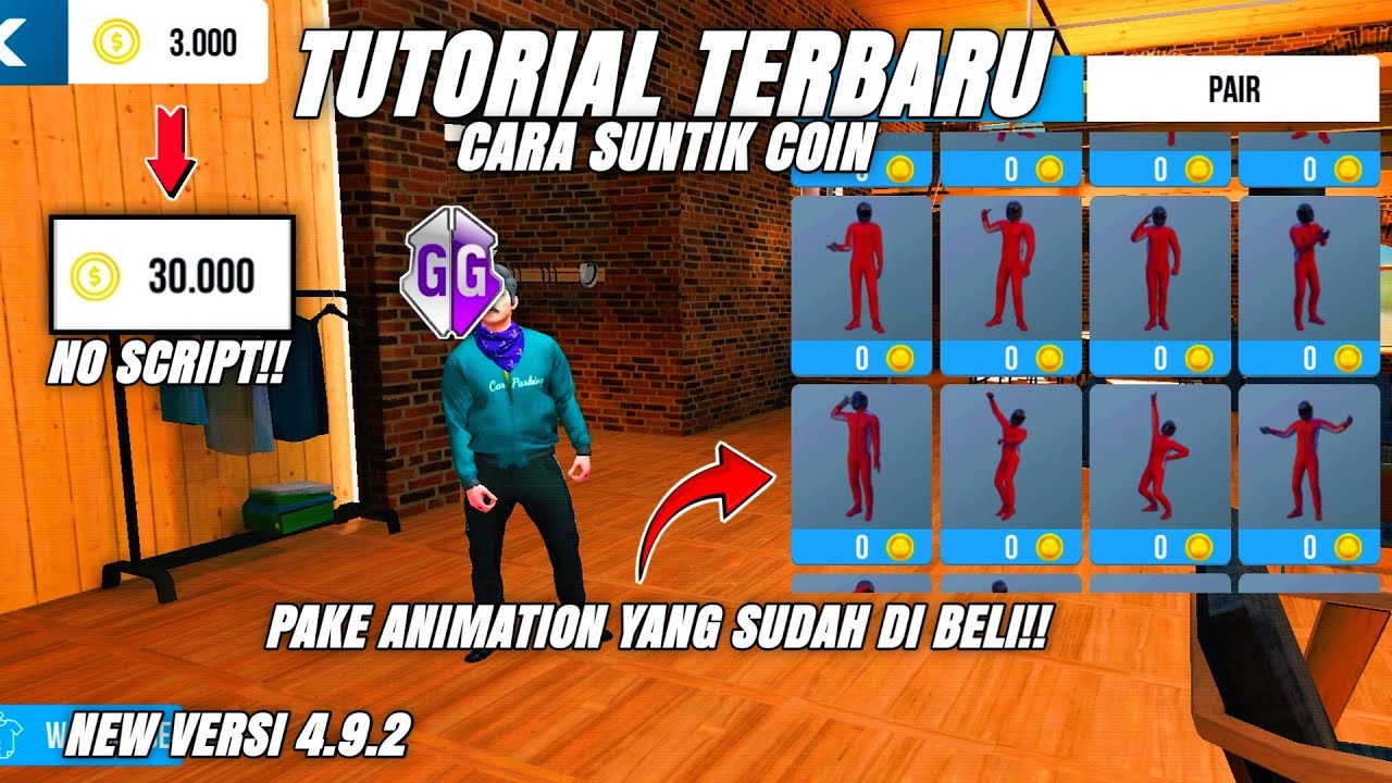 TUTORIAL TERBARU!! CARA SUNTIK COIN VERSI 4.9.2 - CAR PARKING MULTIPLAYER