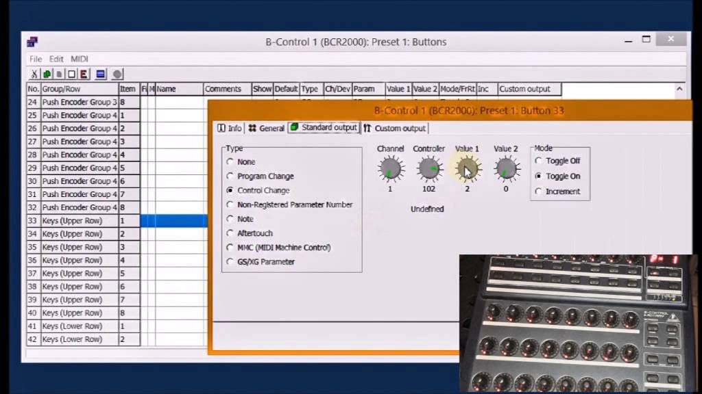 Part Eight - Mapping MIDI controllers through ScopeSync using a Behringer BCR2000