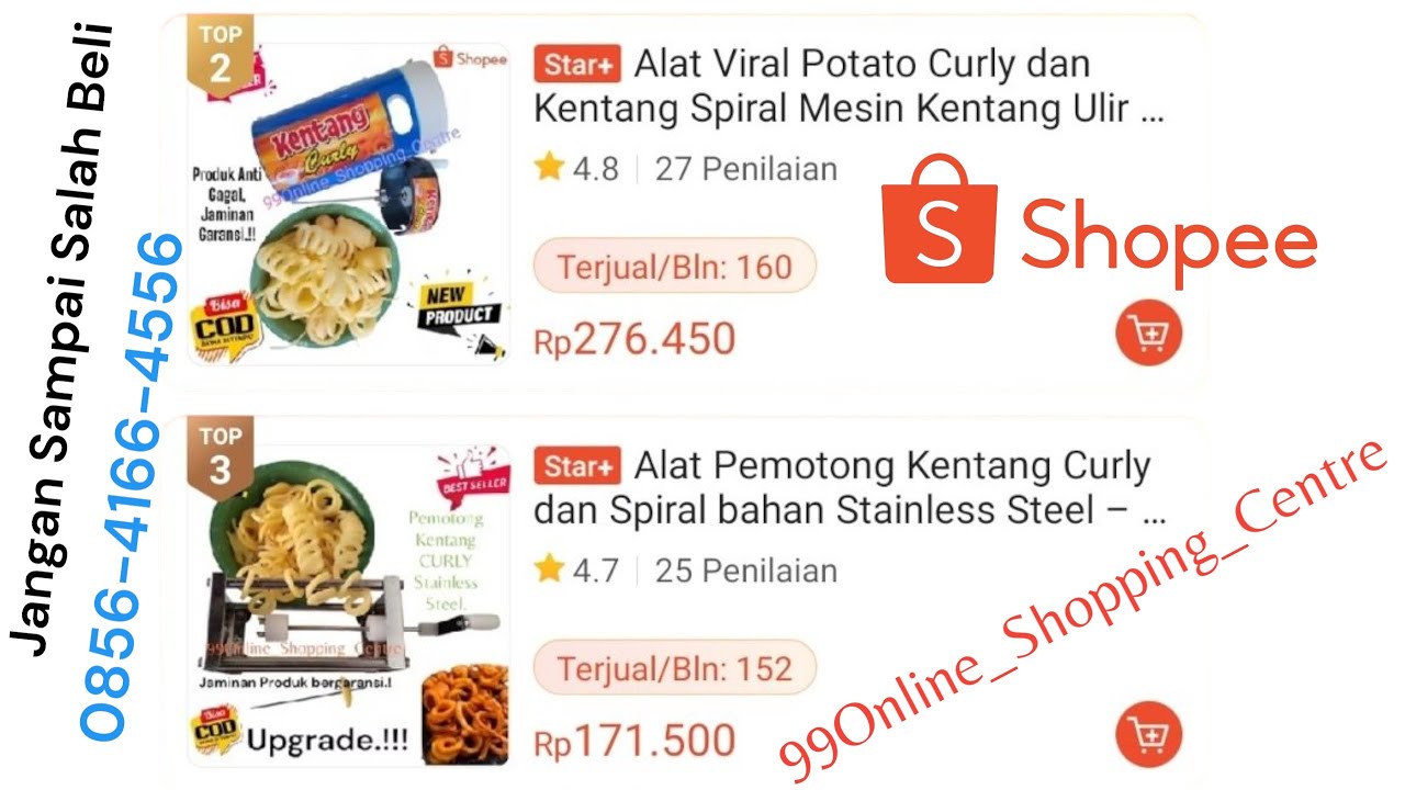 Alat Kentang Curly yg Lagi Viral 0856-4166-4556
