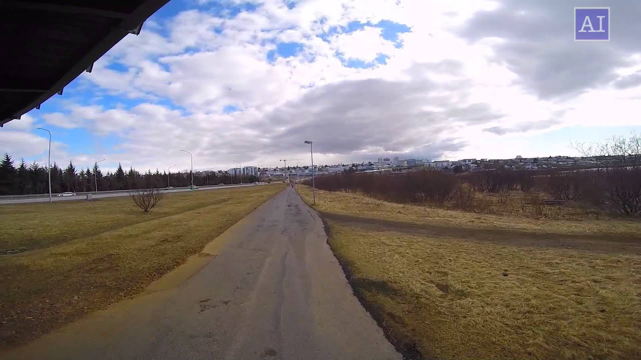 Cycling in Reykjavik. Iceland. From the University of Iceland to Kópavogur (EXTENDED VERSION)
