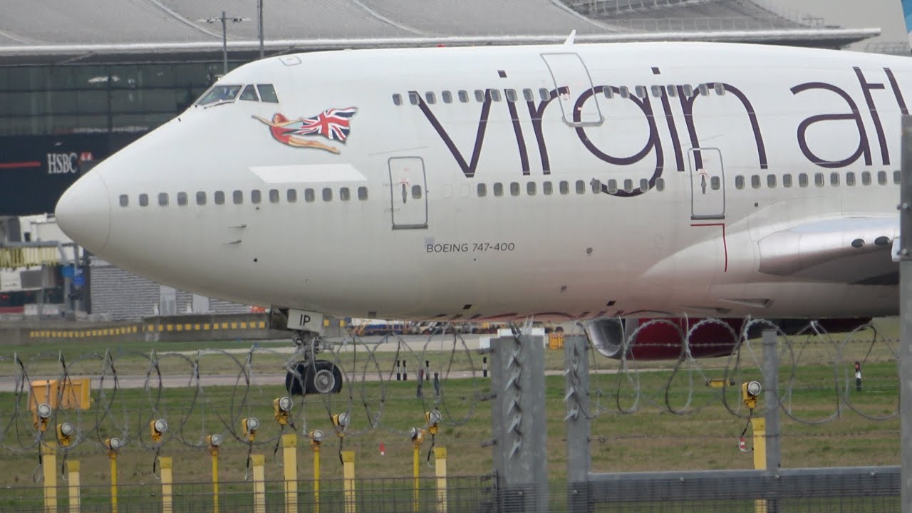 REMEMBERING - Virgin 747 G VLIP.  Final Heathrow Departure. 9 December 2020. #nostalgic #aviation