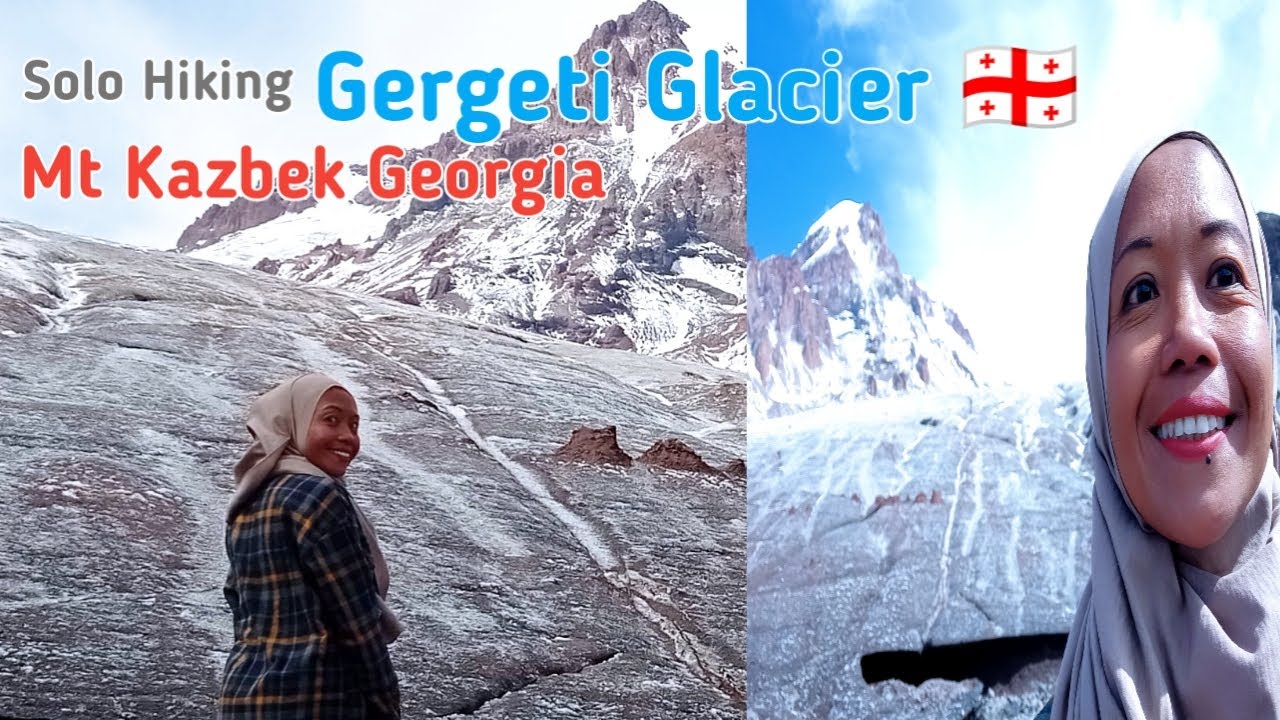 Woman Solo Hiking To Amazing Georgia Glacier | Gergeti Glacier On Mt Kazbek | Georgia-Russia Border