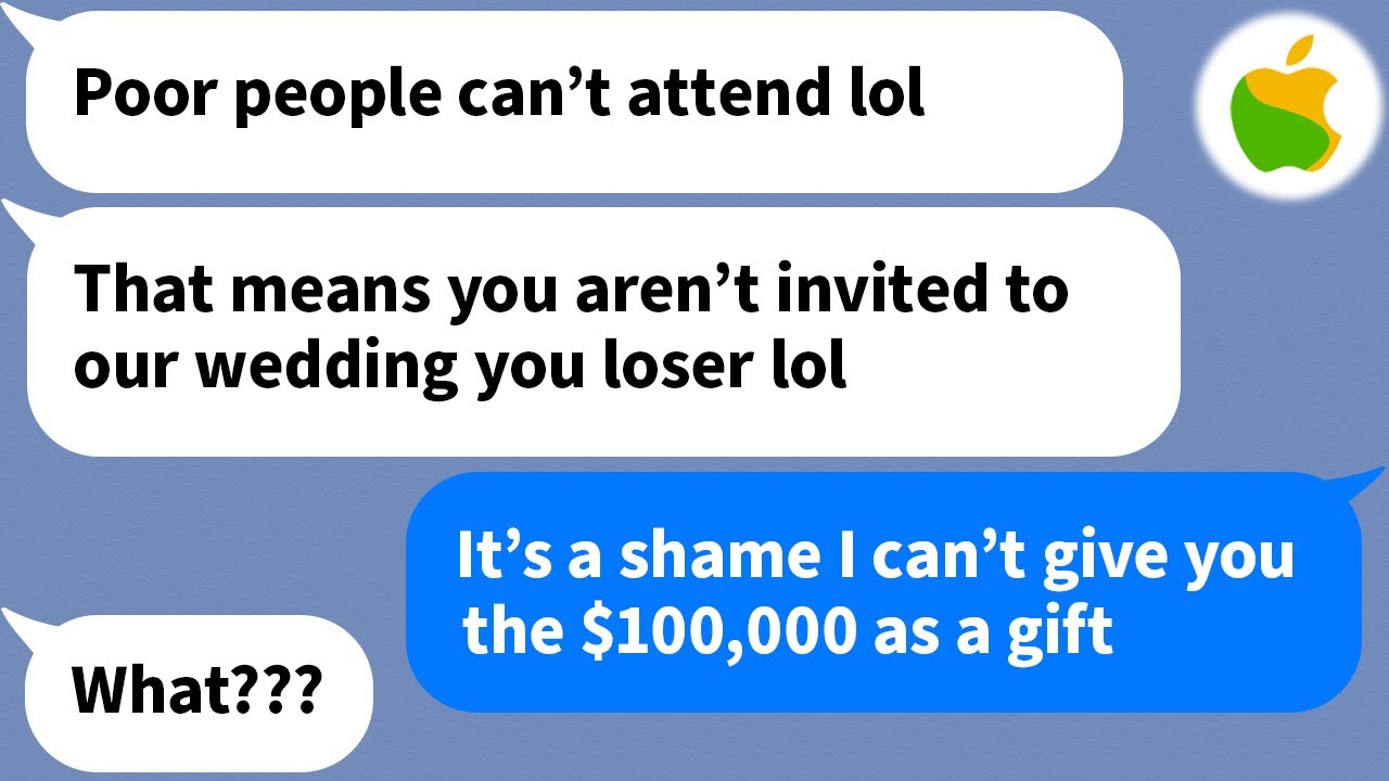 【Apple】 Brother and his fiancée kick me out of their wedding because I didn't go to college but...