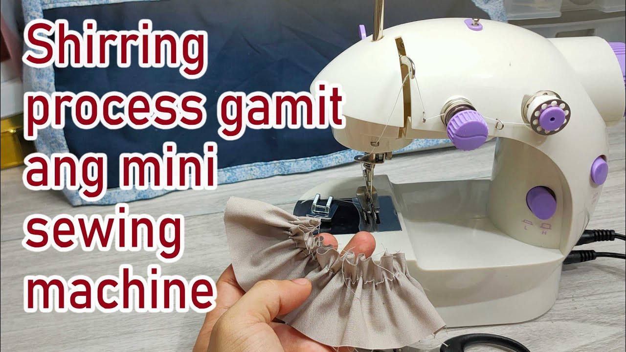 Shirring fabric with mini sewing machine | gathering fabric techniques | sewing for beginners