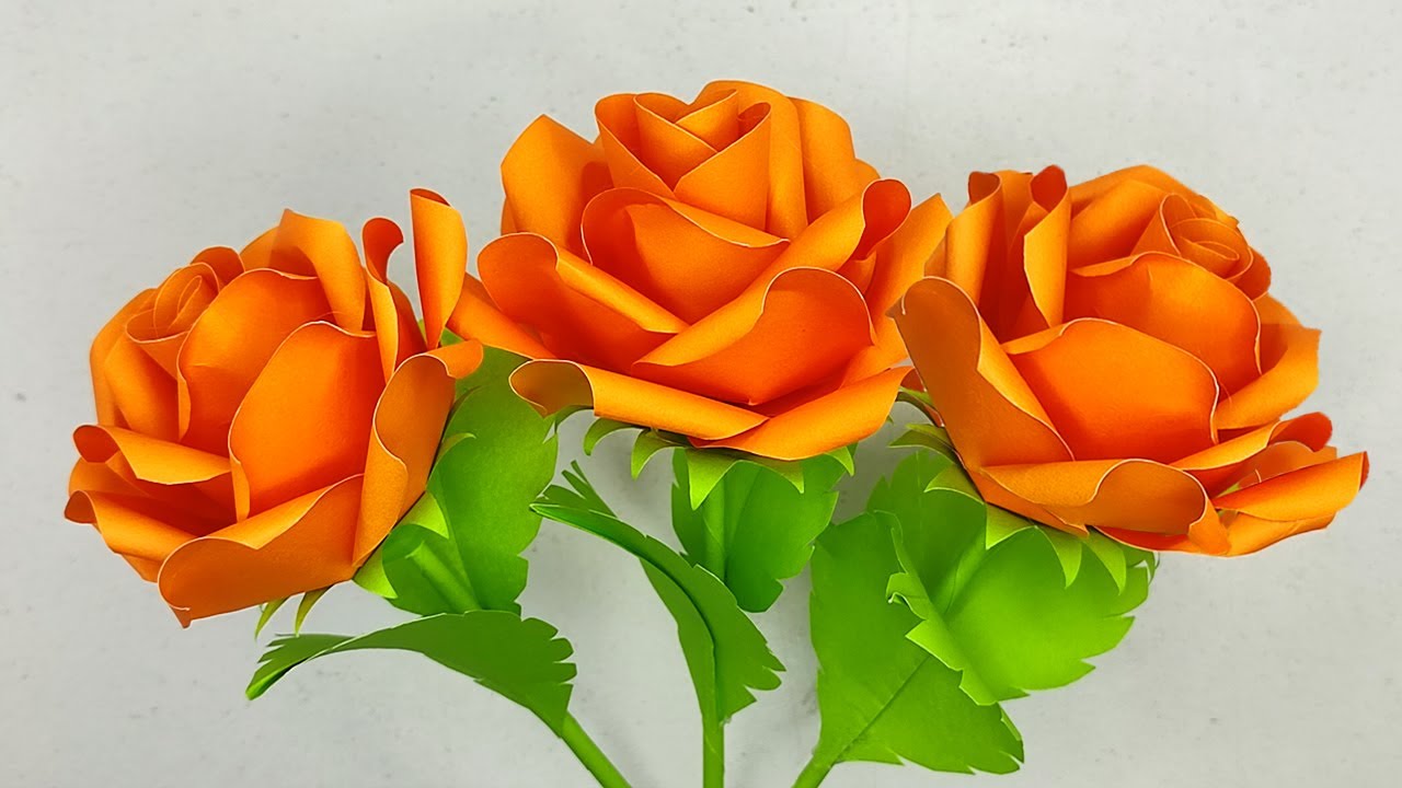 You Won't Believe The BEAUTIFUL Paper Flower Roses I Made