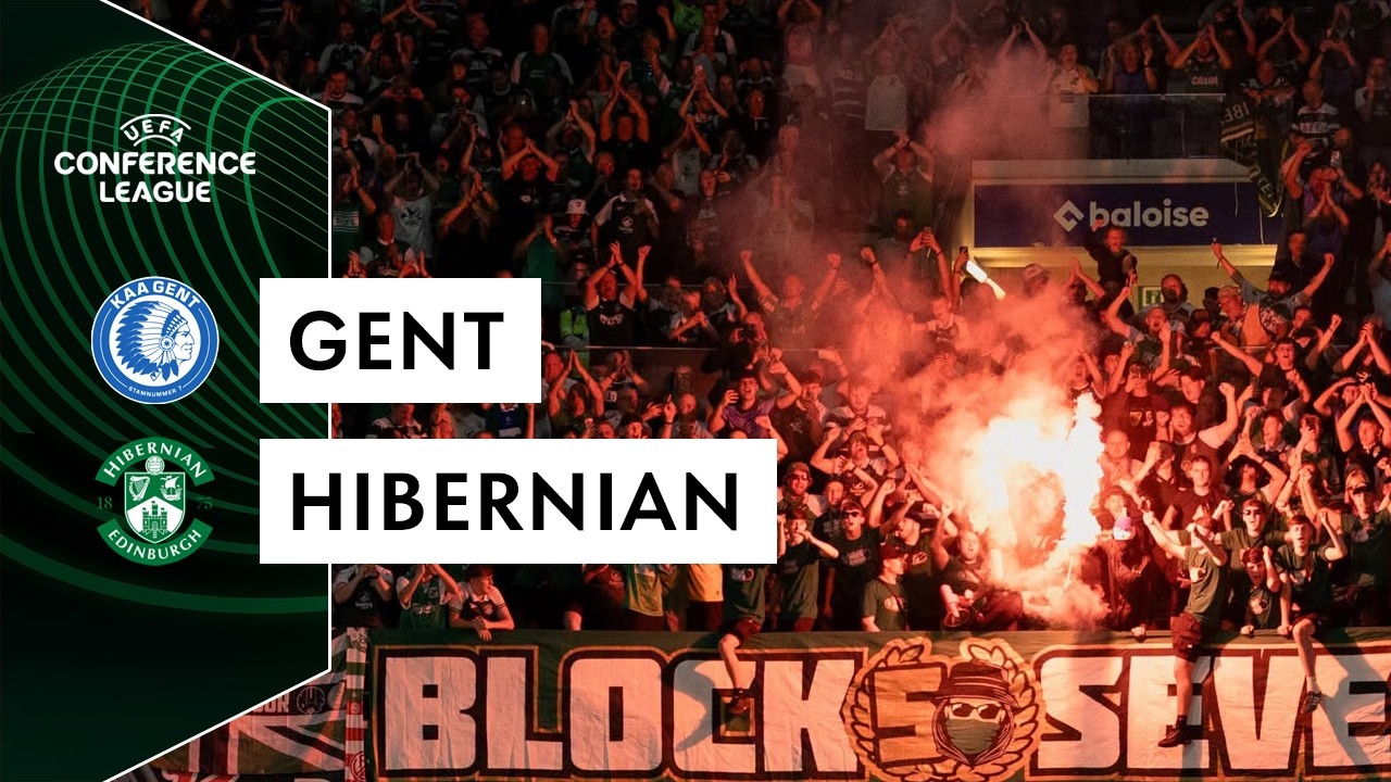 Incredible ATMOSPHERE from Hibs Fans - Gent vs Hibernian - UEFA Conference League