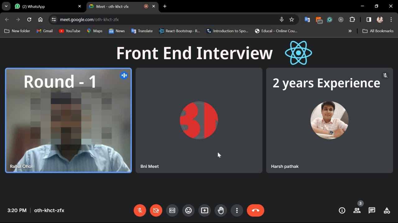React Js Interview | 🥳 Selected | experience | round - 1| React & Advance JavaScript #reactinterview