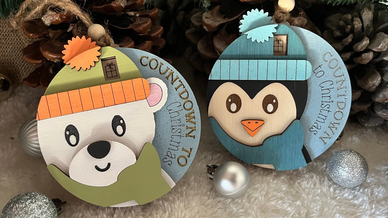 DIY Christmas Countdown | Cute Penguin & Polar Bear Laser Project