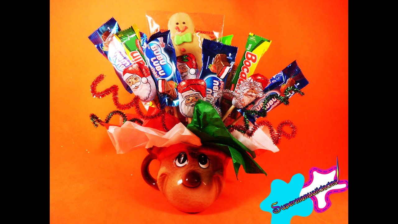 Arreglo de dulces en una taza (regalito navideño) ☕SUPERMANUALIDADES☕